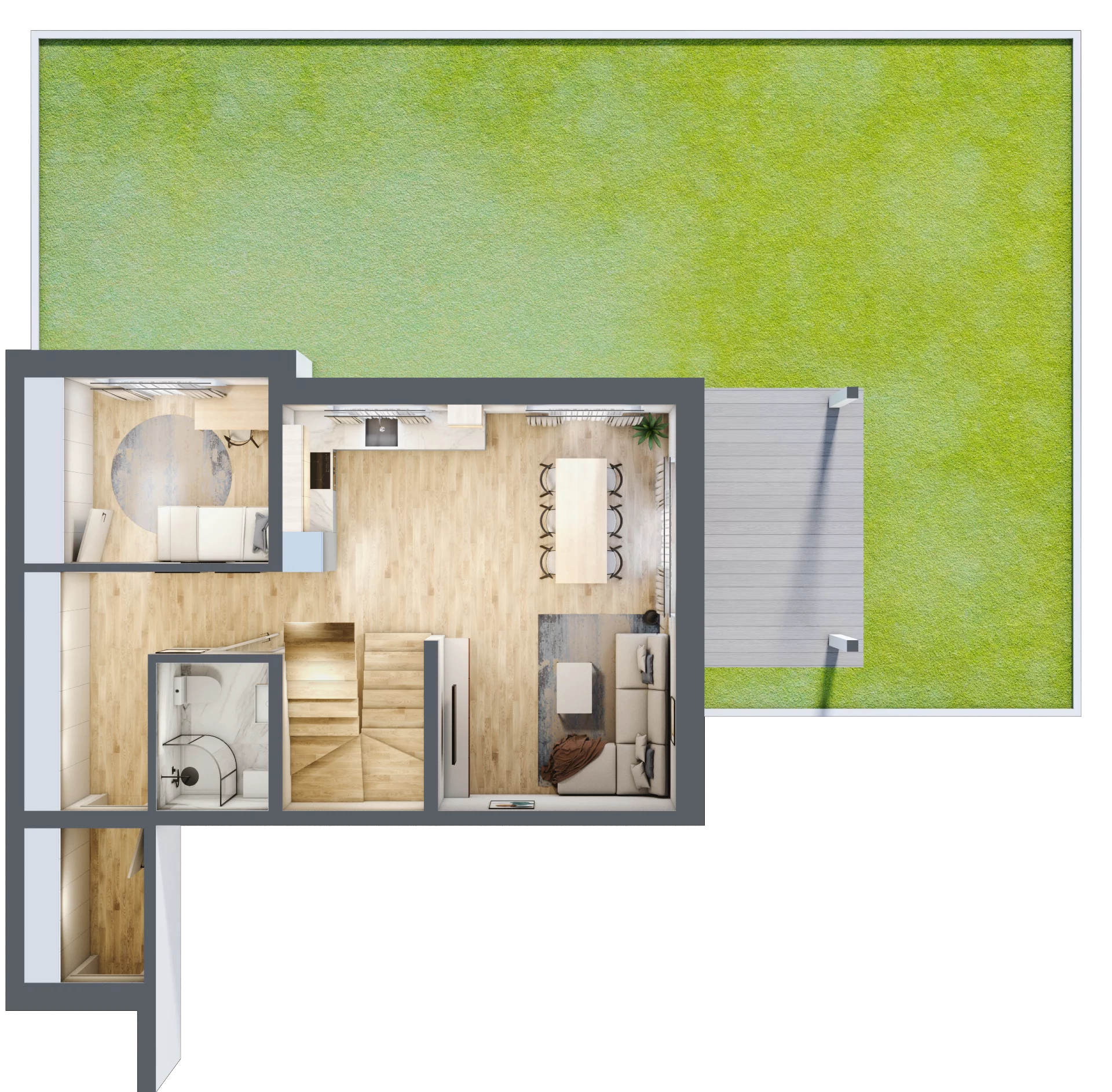 Dom 113,82 m², oferta nr 28_2, Osiedle Szumiących Traw - segmenty etap XV, Porosły, ul. Jesiennych Liści 99/1