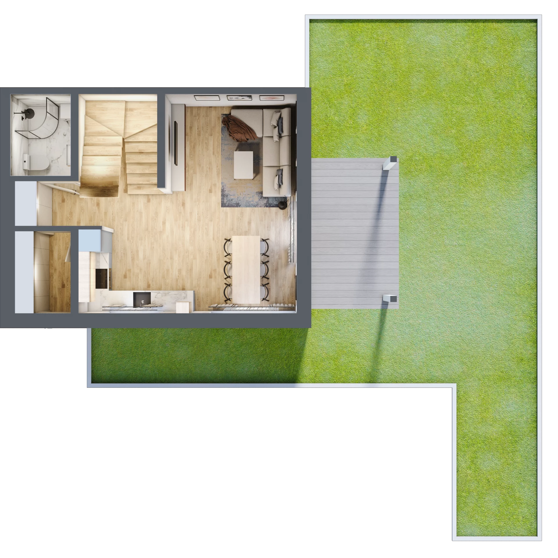 Dom 95,00 m², oferta nr 34_1, Osiedle Szumiących Traw - segmenty etap XV, Porosły, ul. Jesiennych Liści 99/1