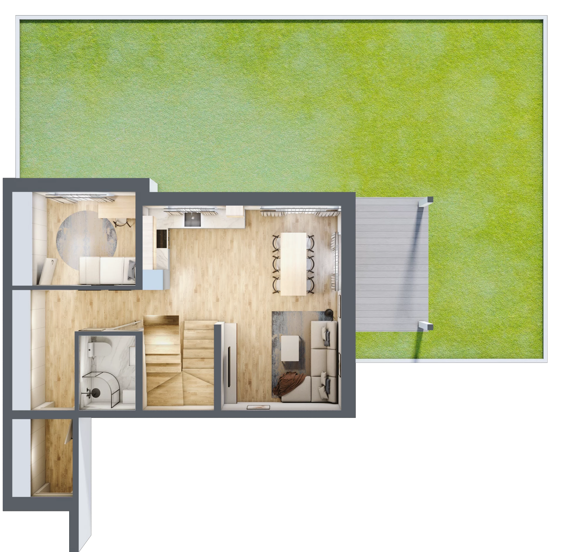 Dom 113,82 m², oferta nr 34_2, Osiedle Szumiących Traw - segmenty etap XV, Porosły, ul. Jesiennych Liści 99/1