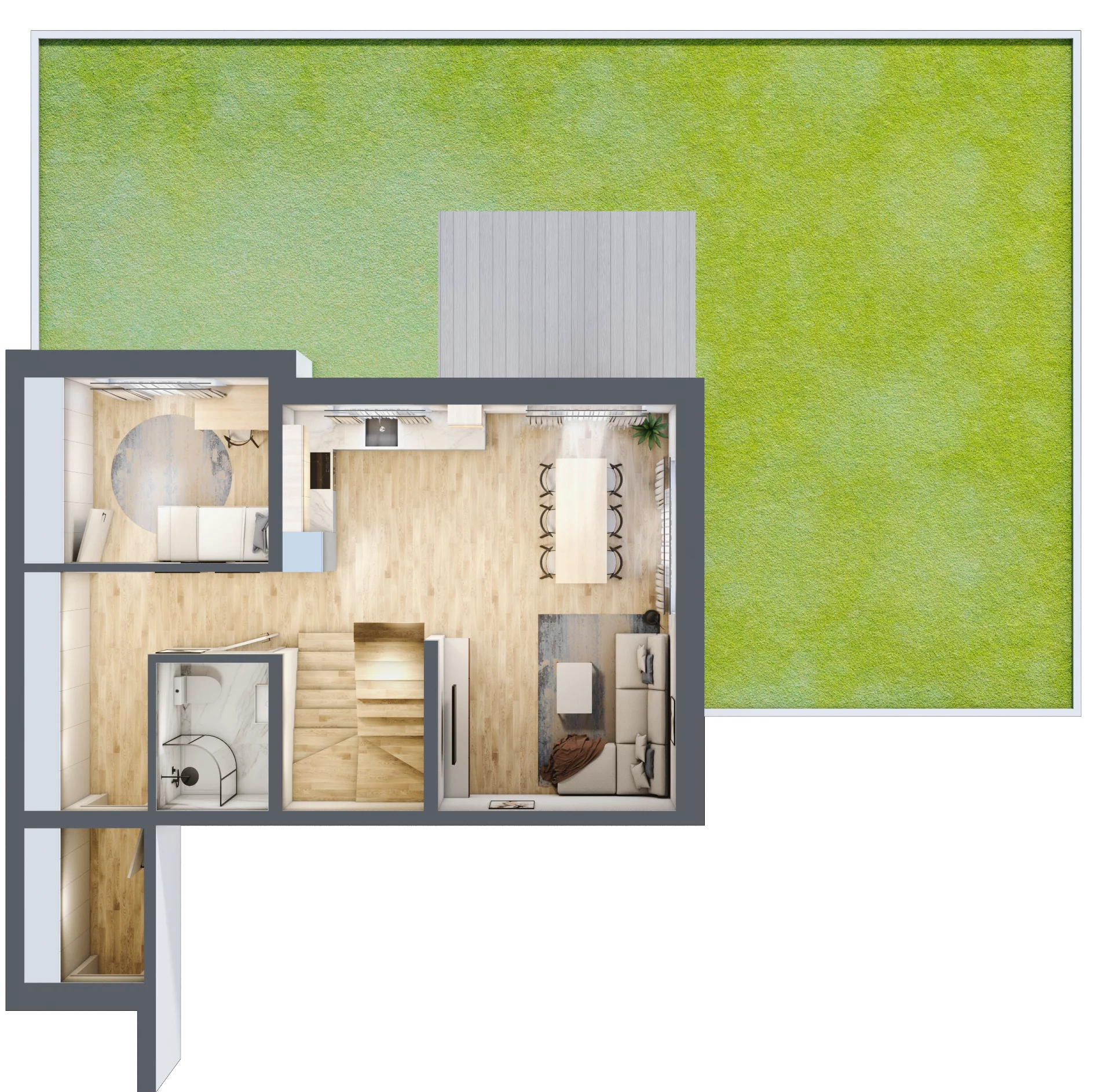 Dom 113,82 m², oferta nr 36_2, Osiedle Szumiących Traw - segmenty etap XV, Porosły, ul. Jesiennych Liści 99/1