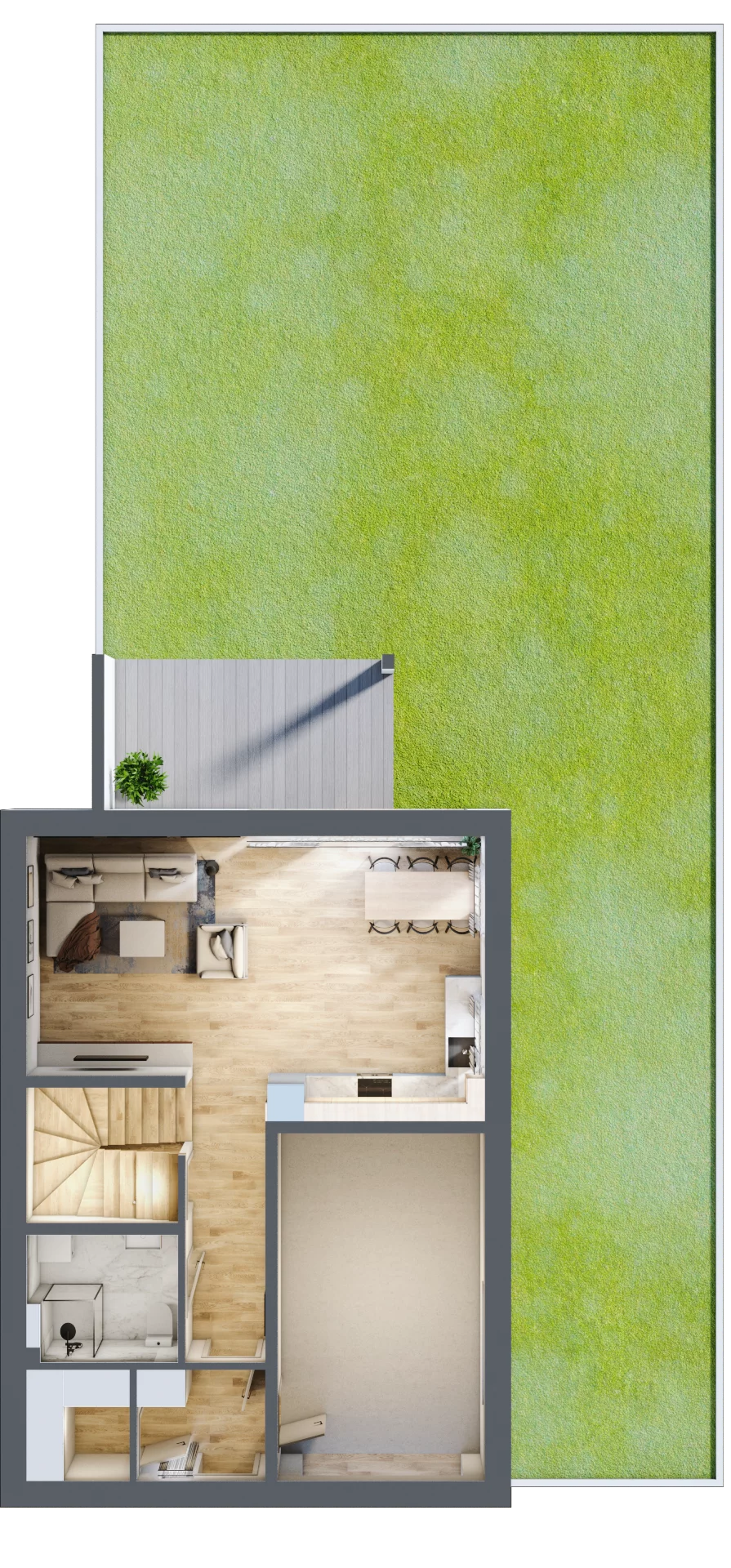 Dom 129,96 m², oferta nr 5_1, Dzielnica Hrabska - etap II, Falenty Nowe, ul. Droga Hrabska 5b