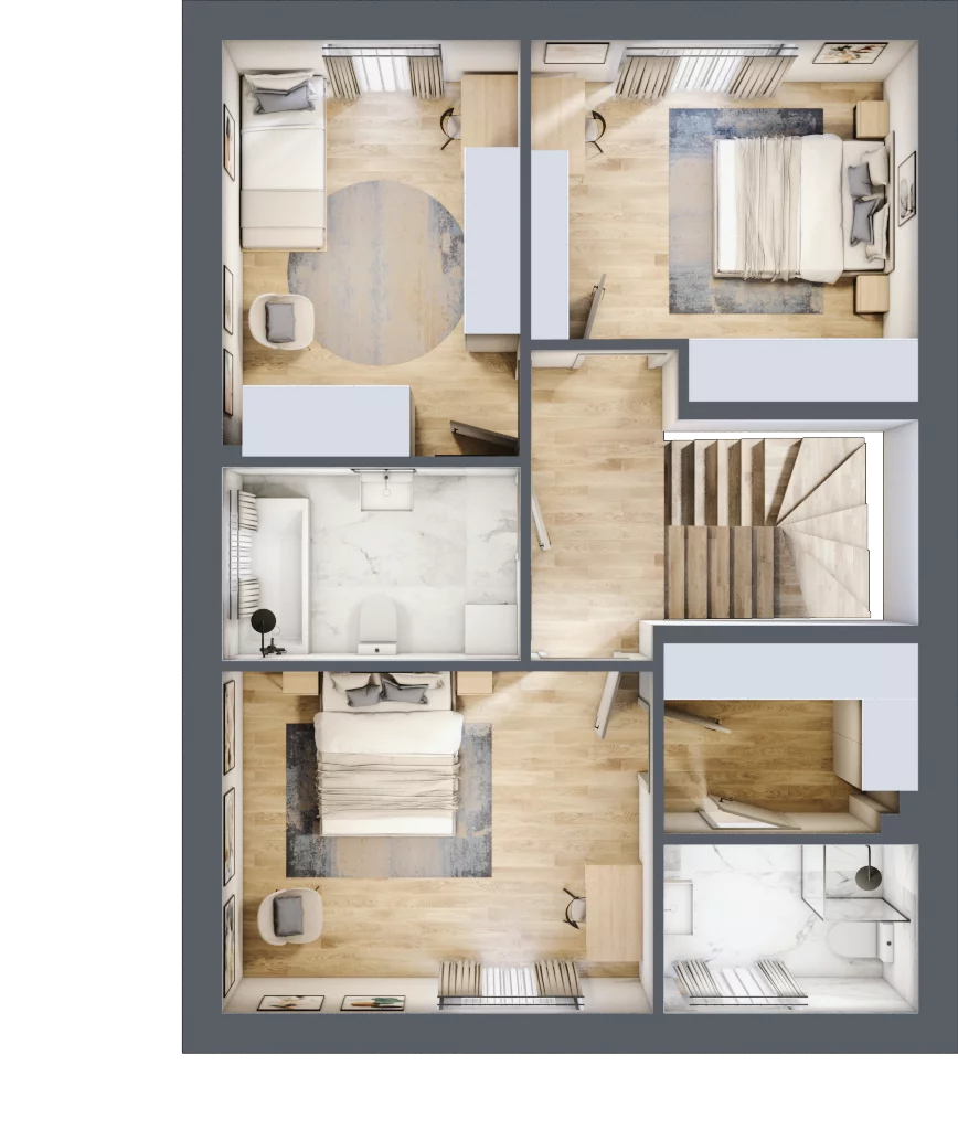 Dom 129,96 m², oferta nr 10.1, Dzielnica Hrabska - etap III, Falenty Nowe, ul. Droga Hrabska 4G