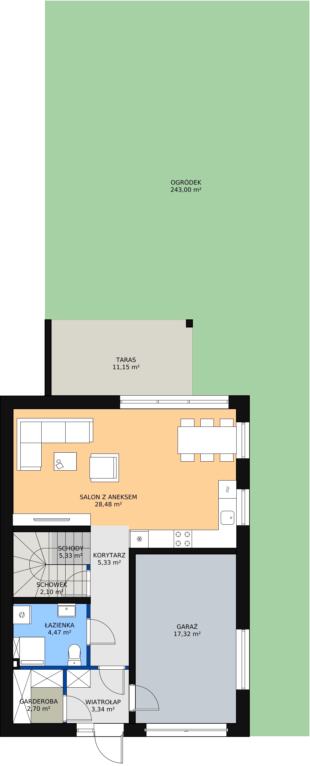Zalety domu 129.96 m², 11.1