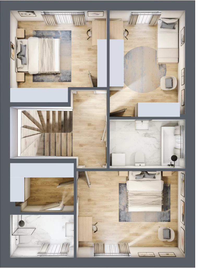 Dom 129,96 m², oferta nr 11.1, Dzielnica Hrabska - etap III, Falenty Nowe, ul. Droga Hrabska 4G