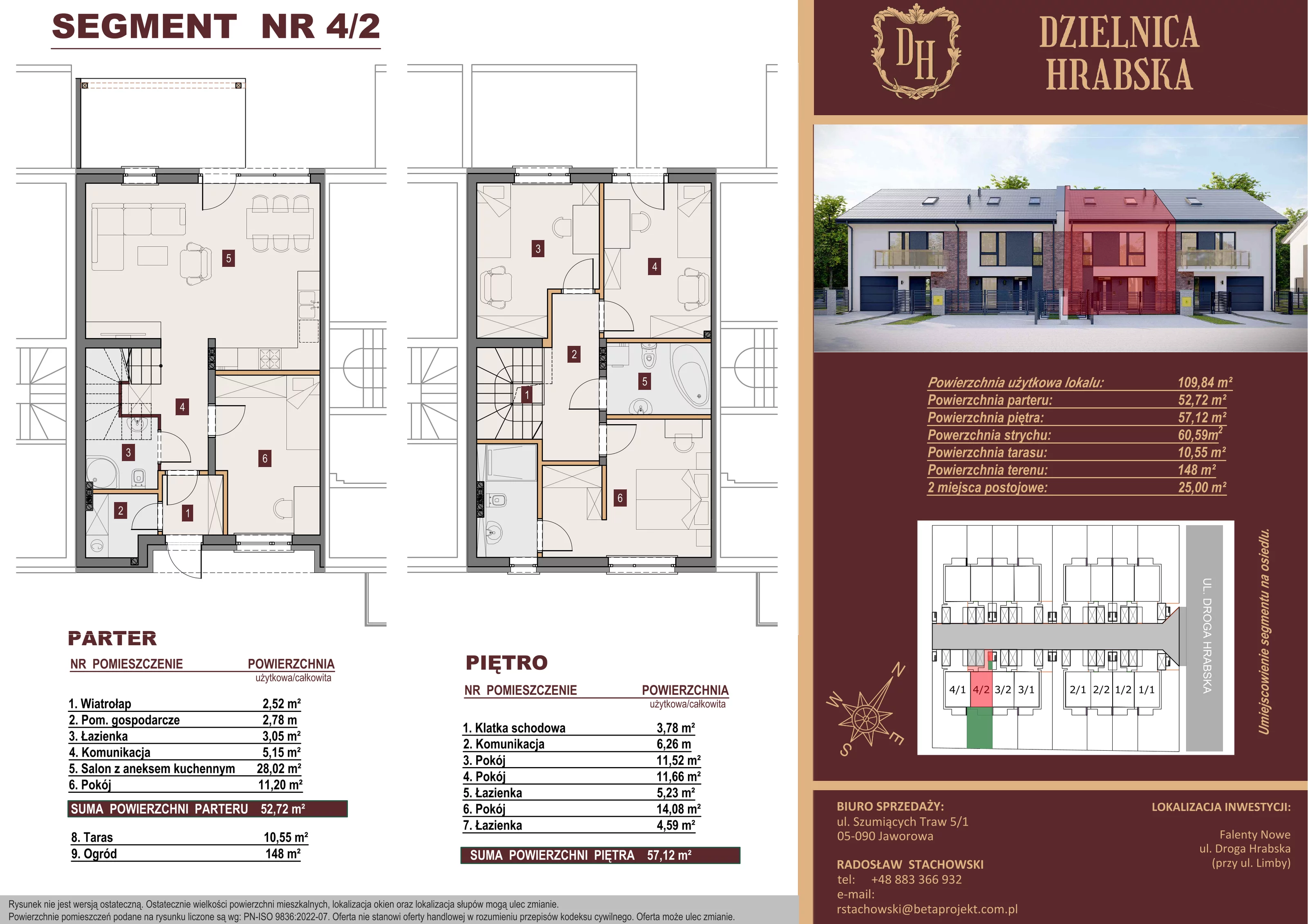 Dom 109,84 m², oferta nr 4_2, Dzielnica Hrabska, Falenty Nowe, ul. Droga Hrabska 5b