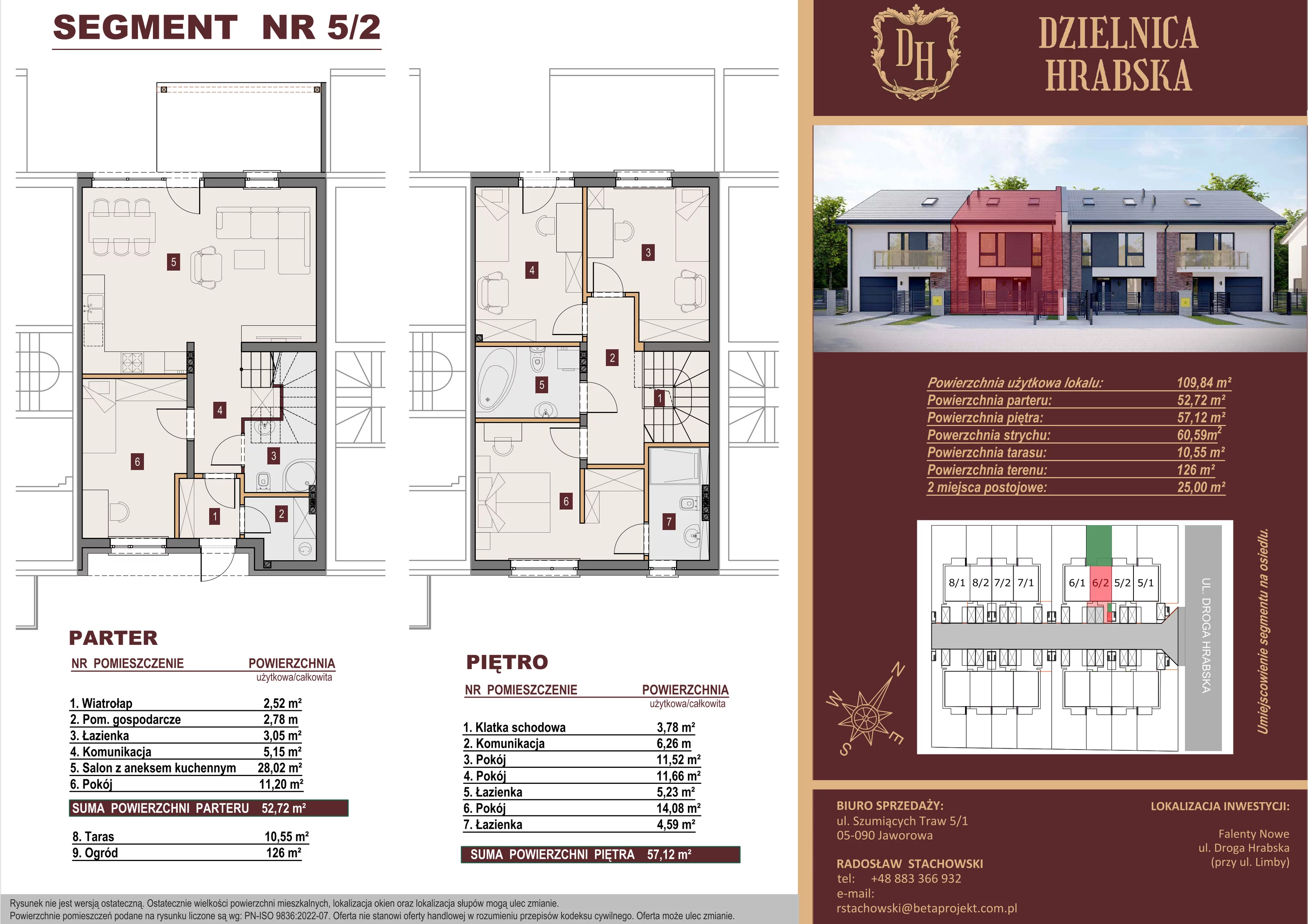 Dom 129,96 m², oferta nr 5_1, Dzielnica Hrabska - etap II, Falenty Nowe, ul. Droga Hrabska 5b