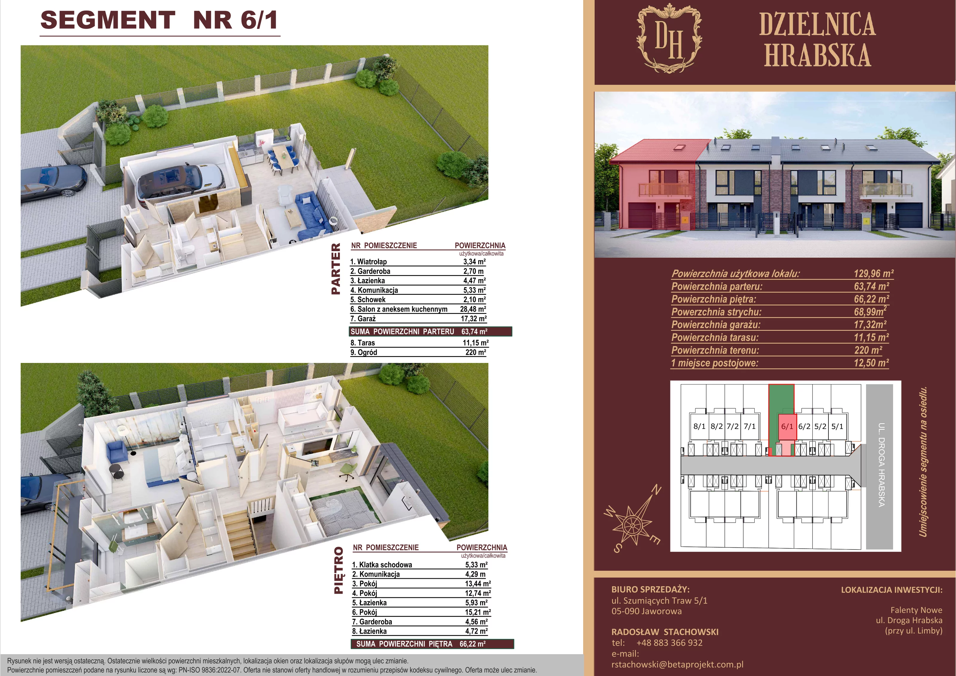 Dom 129,96 m², oferta nr 6_1, Dzielnica Hrabska - etap II, Falenty Nowe, ul. Droga Hrabska 5b