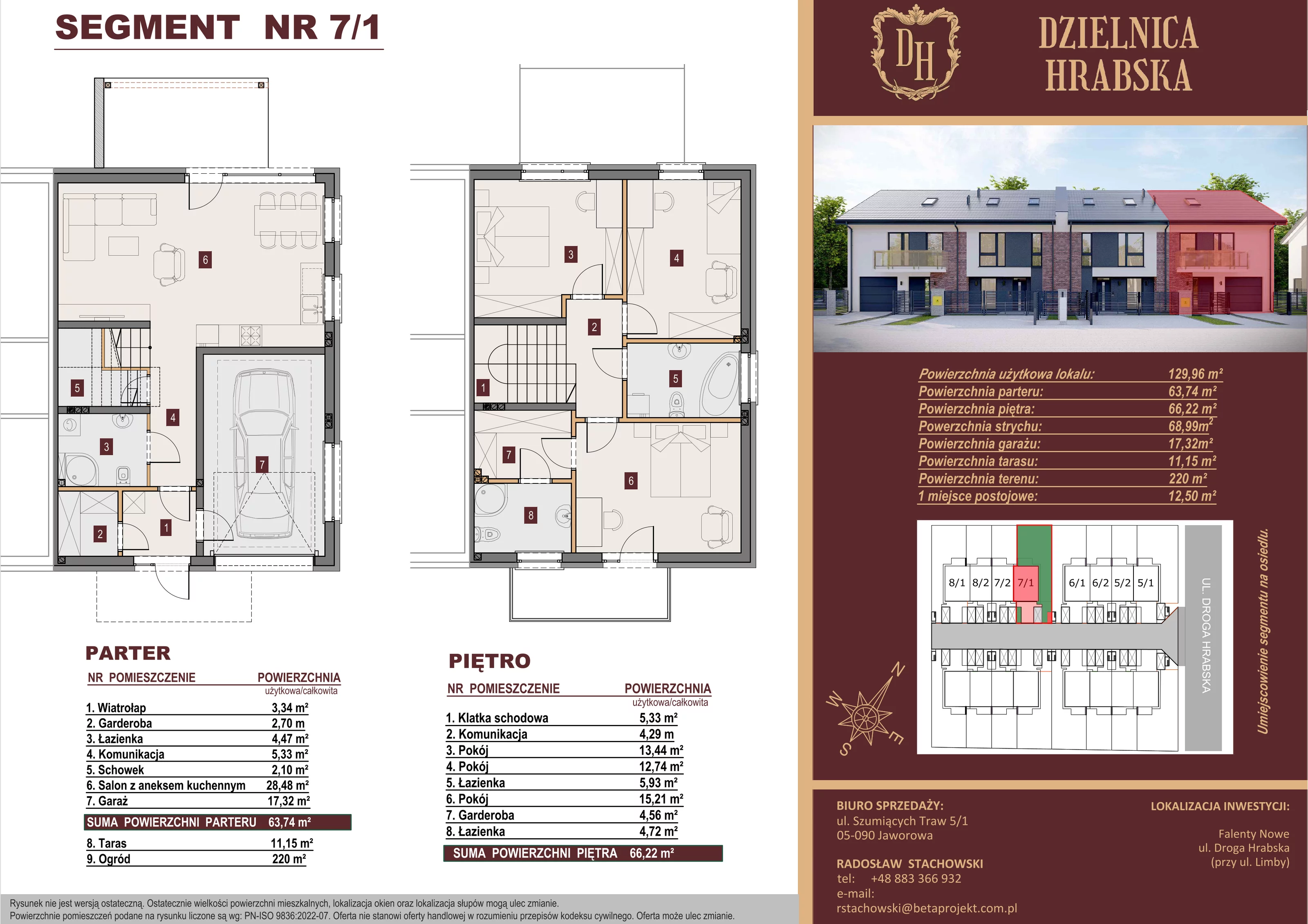 Dom 129,96 m², oferta nr 7_1, Dzielnica Hrabska - etap II, Falenty Nowe, ul. Droga Hrabska 5b