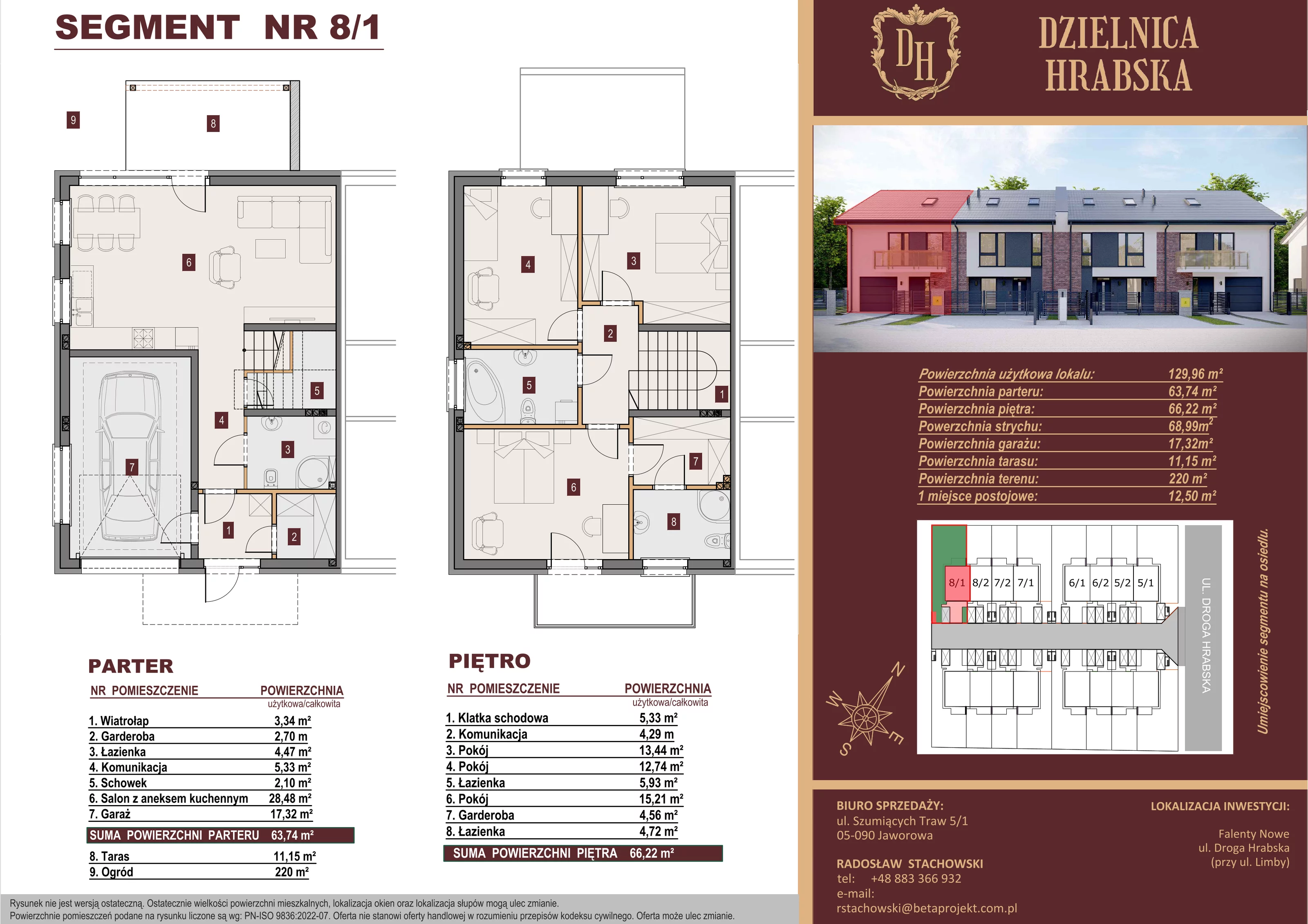 Dom 129,96 m², oferta nr 8_1, Dzielnica Hrabska - etap II, Falenty Nowe, ul. Droga Hrabska 5b