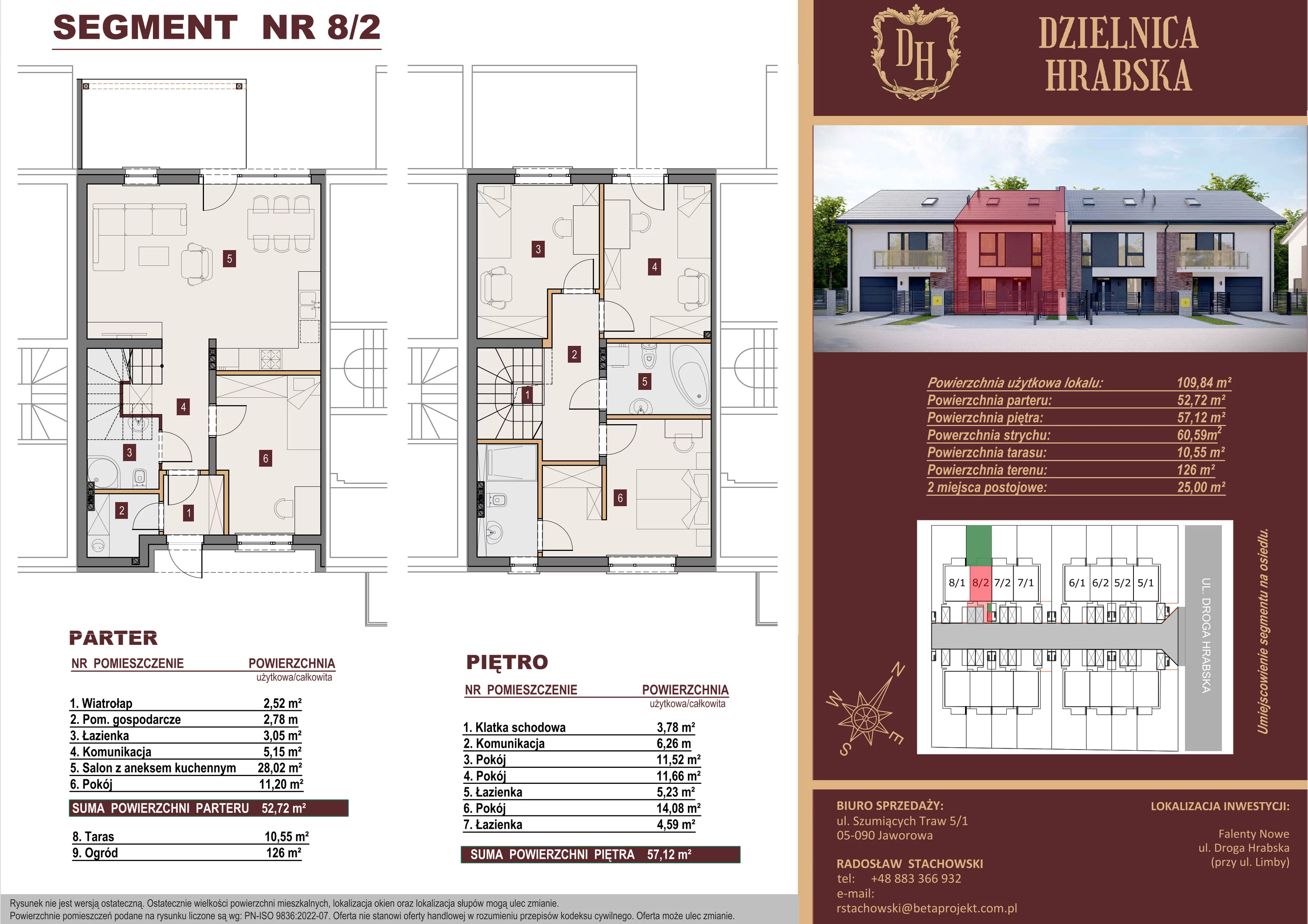 Dom 109,84 m², oferta nr 8_2, Dzielnica Hrabska - etap II, Falenty Nowe, ul. Droga Hrabska 5b