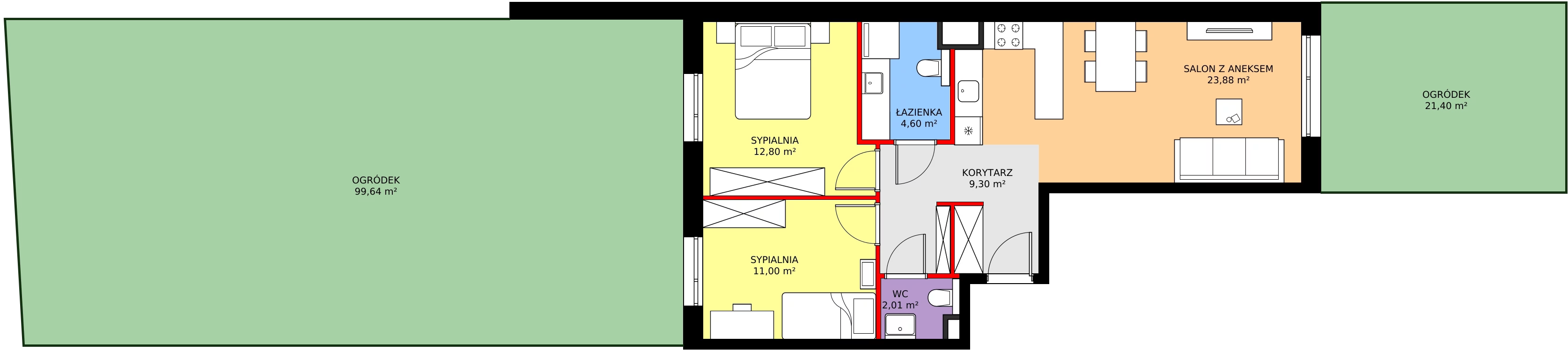 Zalety mieszkania 63.59 m², A202