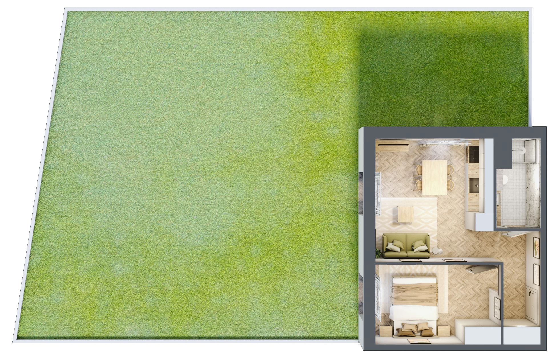 2 pokoje, mieszkanie 35,92 m², parter, oferta nr A303, Osiedle Kompas, Gdańsk, Orunia Górna-Gdańsk Południe, Maćkowy, ul. Czerska 35