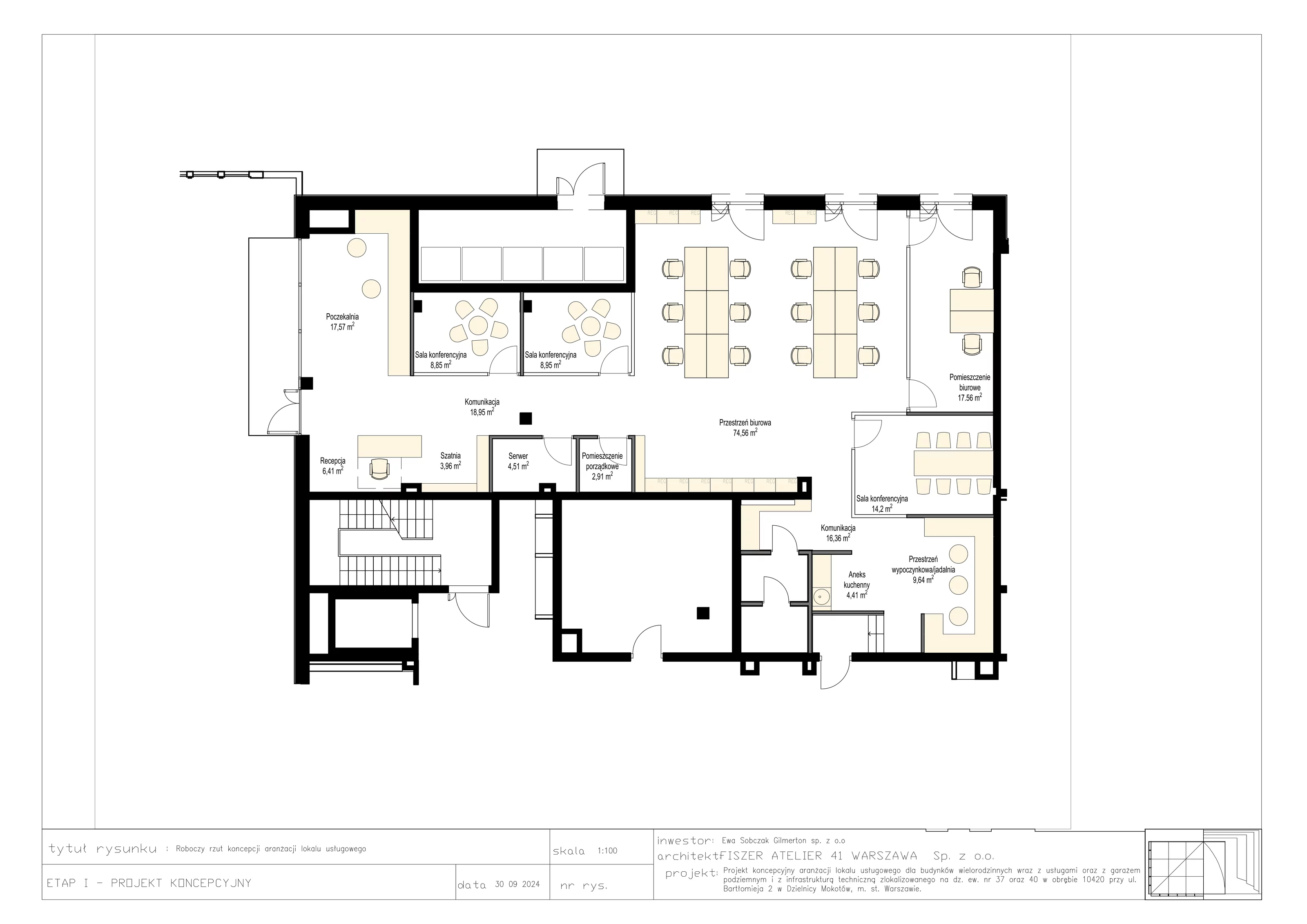 Lokal użytkowy 216,70 m², oferta nr wariant biurowy, Solea Mokotów - lokale użytkowe, Warszawa, Mokotów, Służewiec, ul. Bartłomieja