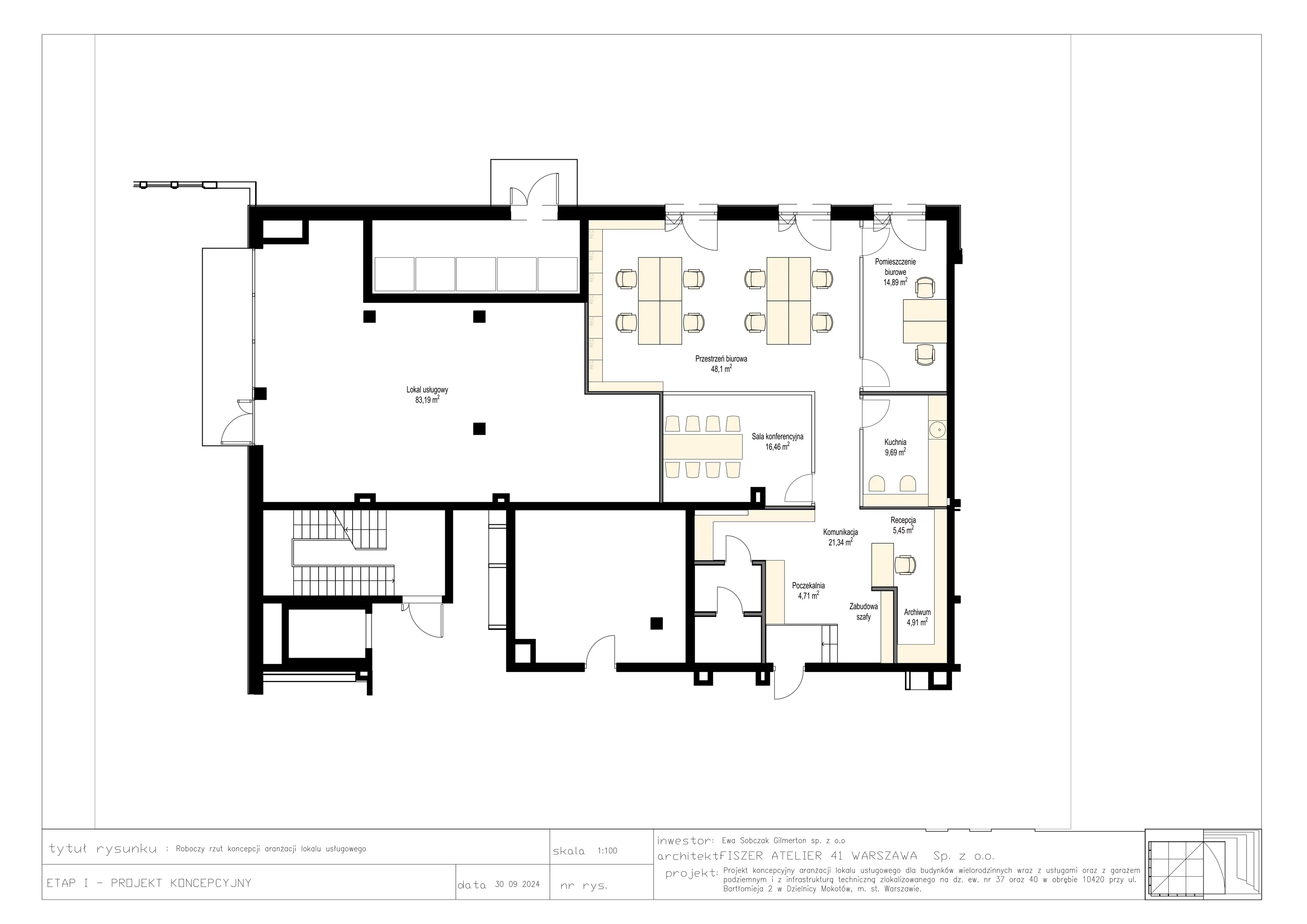 Lokal użytkowy 216,70 m², oferta nr wariant biuro + usługi, Solea Mokotów - lokale użytkowe, Warszawa, Mokotów, Służewiec, ul. Bartłomieja