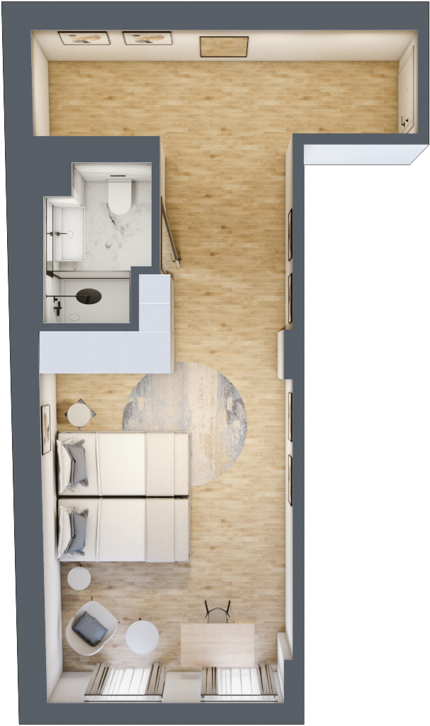 Apartament inwestycyjny 34,47 m², piętro 1, oferta nr 123, Y3 Signature Hotel, Poznań, Stare Miasto, ul. Zielona 4