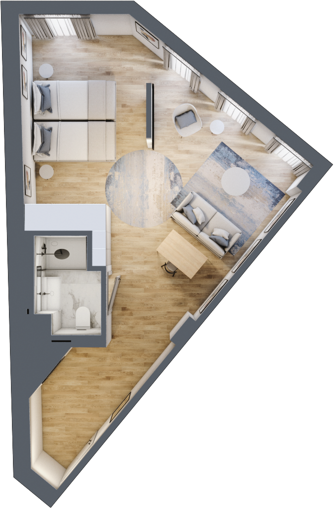 Apartament inwestycyjny 39,18 m², piętro 5, oferta nr 501, Y3 Signature Hotel, Poznań, Stare Miasto, ul. Zielona 4