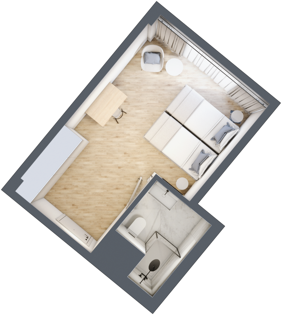 Apartament inwestycyjny 22,28 m², piętro 7, oferta nr 703, Y3 Signature Hotel, Poznań, Stare Miasto, ul. Zielona 4