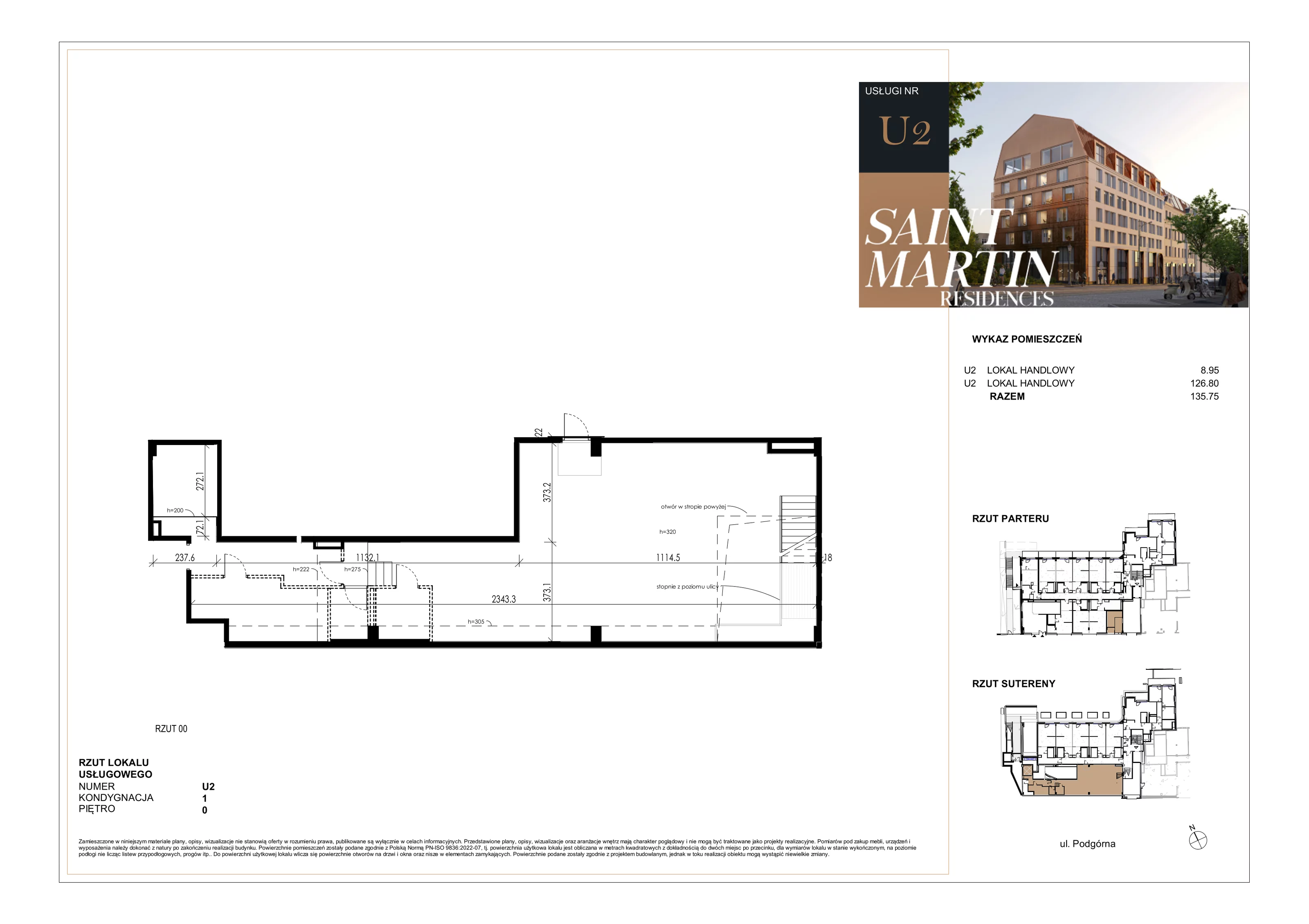 Lokal użytkowy 135,75 m², oferta nr U2, Saint Martin Residences II - lokal użytkowy, Poznań, Stare Miasto, Stare Miasto, ul. Podgórna 7-idx