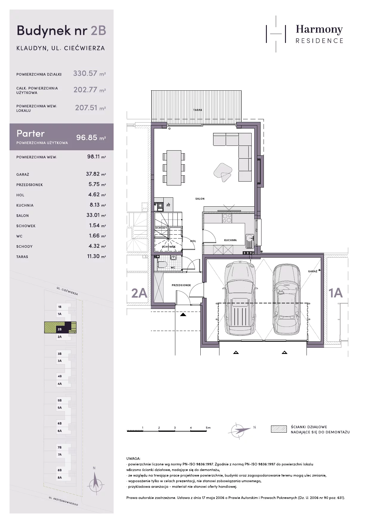 Dom 202,77 m², oferta nr 2B, Harmony Residence, Klaudyn, ul. płk. Krzyżanowskiego