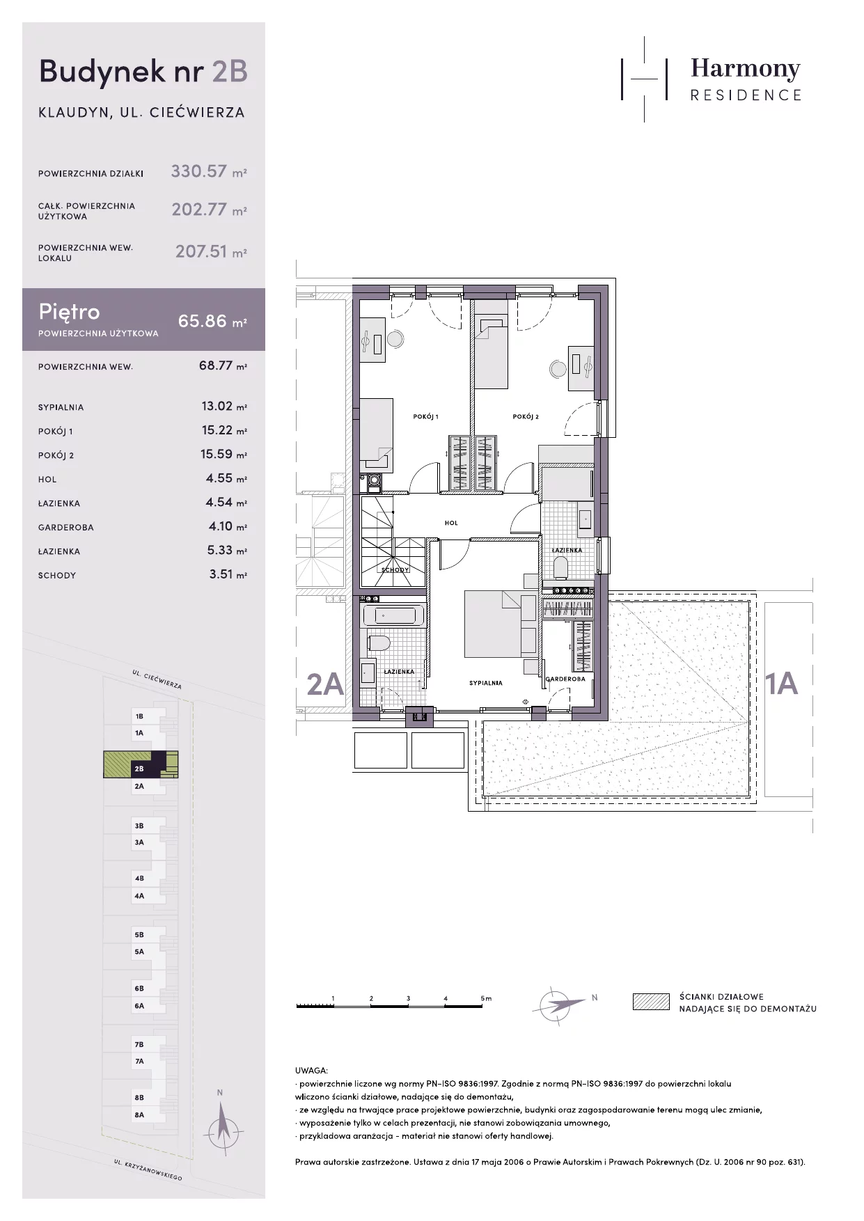 Dom 202,77 m², oferta nr 2B, Harmony Residence, Klaudyn, ul. płk. Krzyżanowskiego