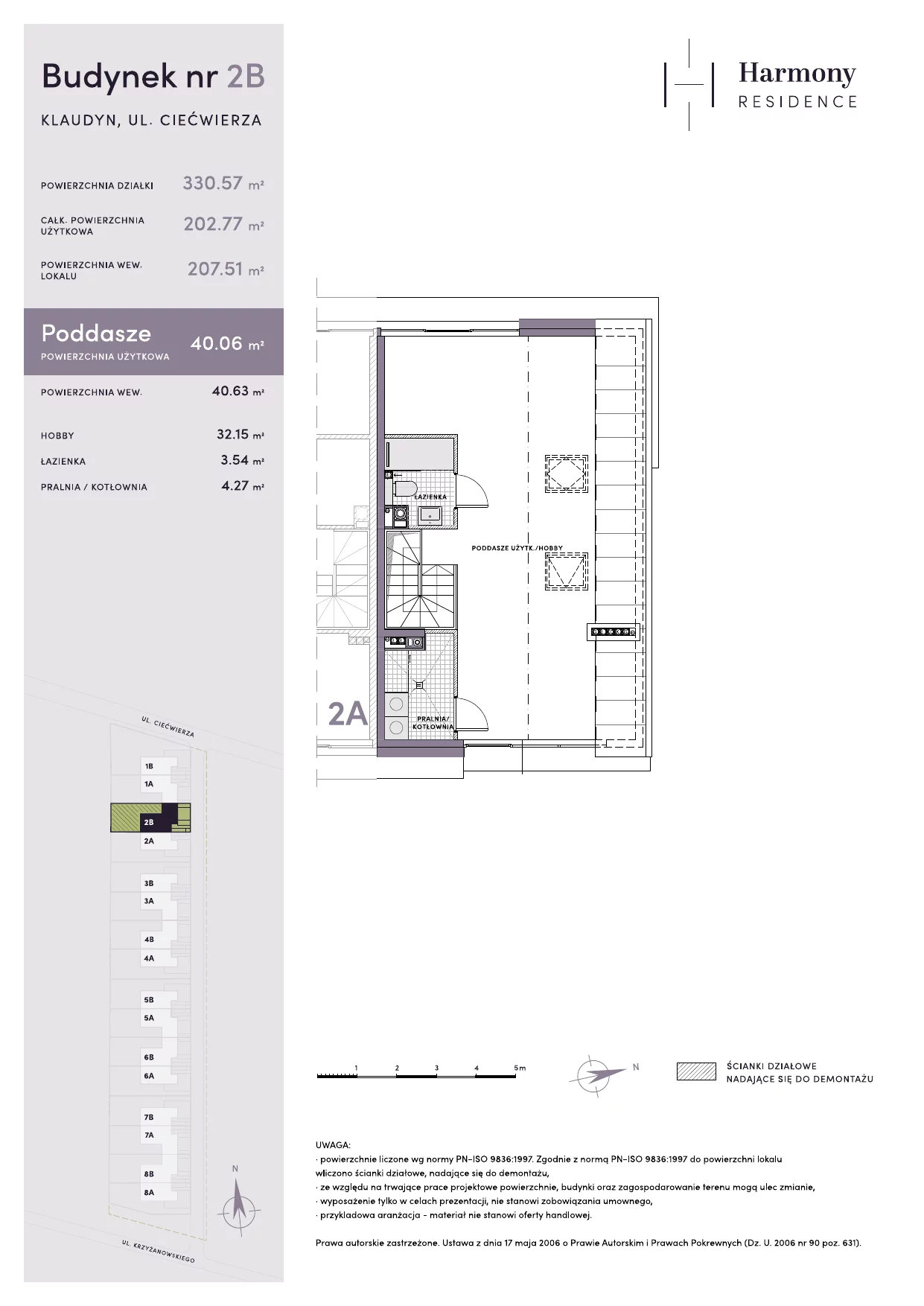 Dom 202,77 m², oferta nr 2B, Harmony Residence, Klaudyn, ul. płk. Krzyżanowskiego