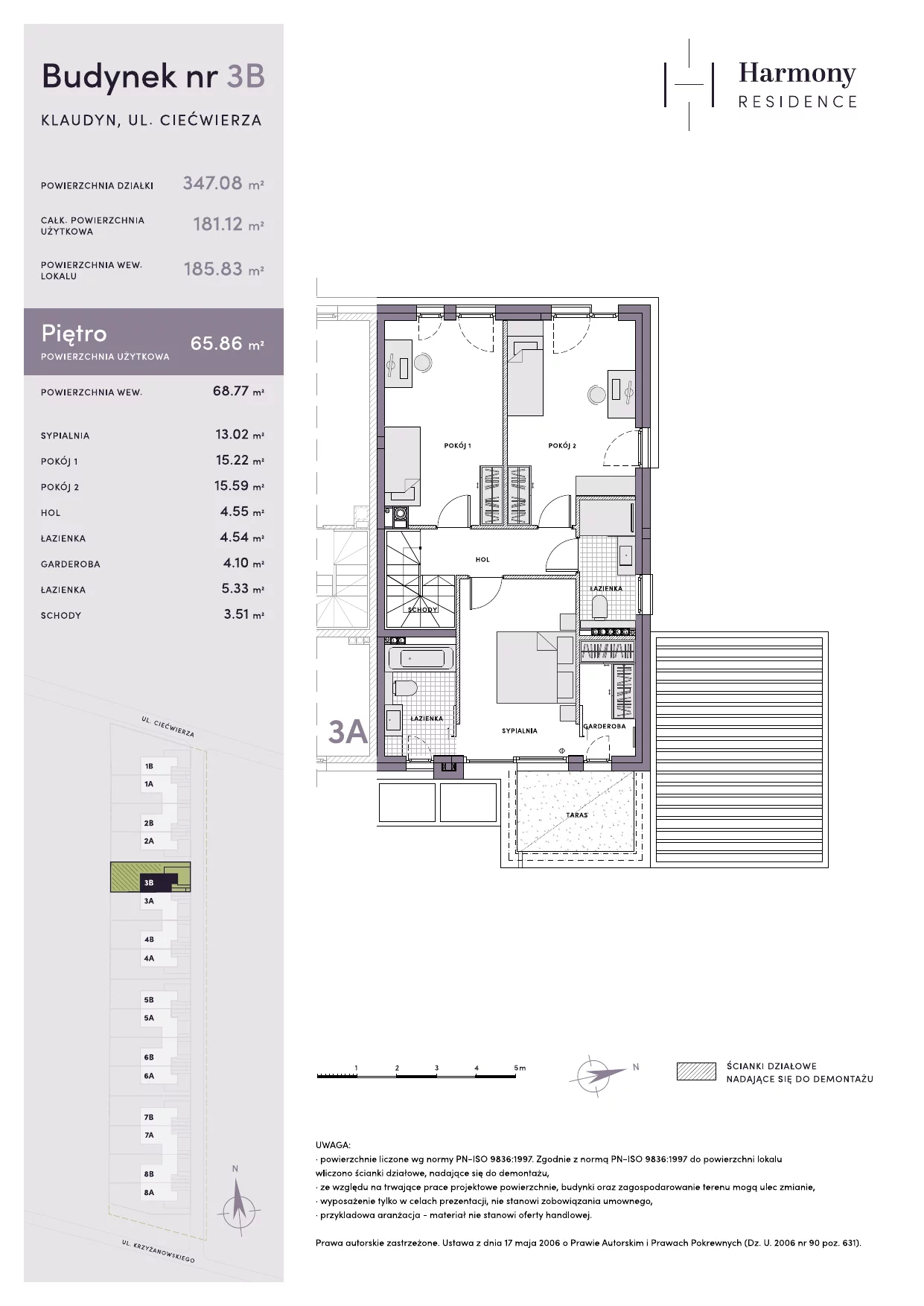 Dom 181,12 m², oferta nr 3B, Harmony Residence, Klaudyn, ul. płk. Krzyżanowskiego