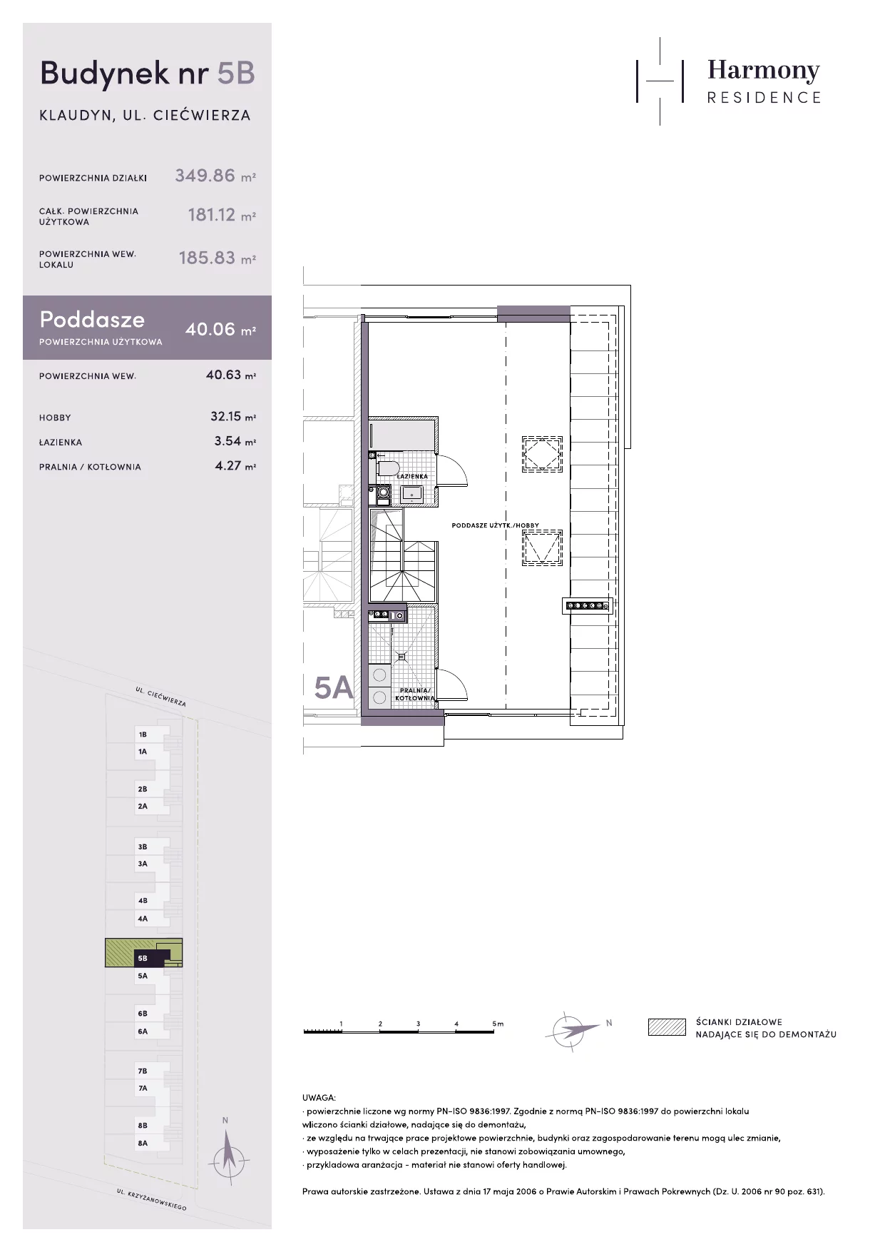 Dom 181,12 m², oferta nr 5B, Harmony Residence, Klaudyn, ul. płk. Krzyżanowskiego
