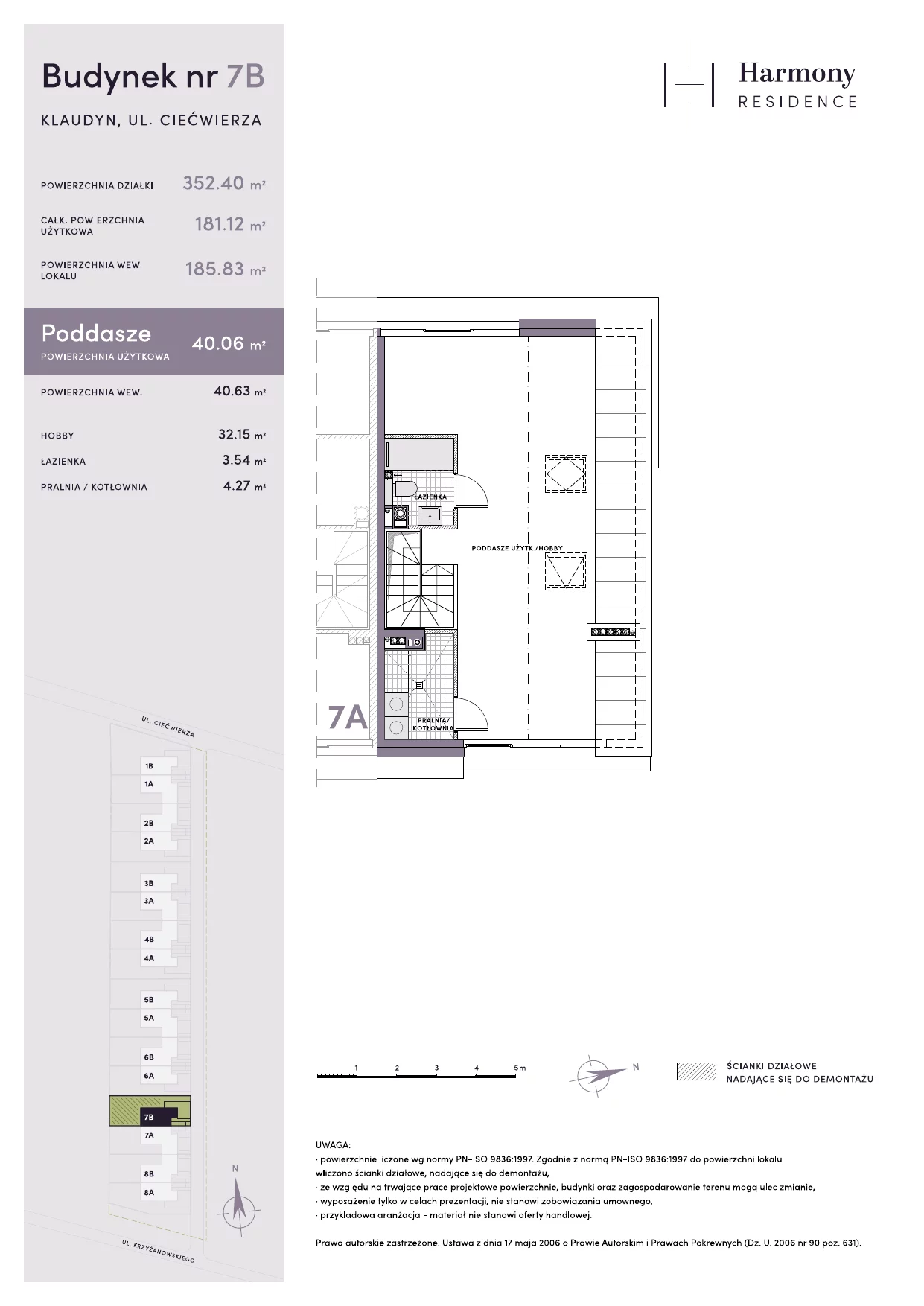 Dom 181,12 m², oferta nr 7B, Harmony Residence, Klaudyn, ul. płk. Krzyżanowskiego
