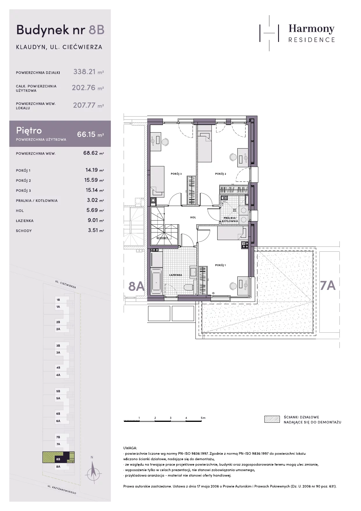 Dom 202,67 m², oferta nr 8B, Harmony Residence, Klaudyn, ul. płk. Krzyżanowskiego