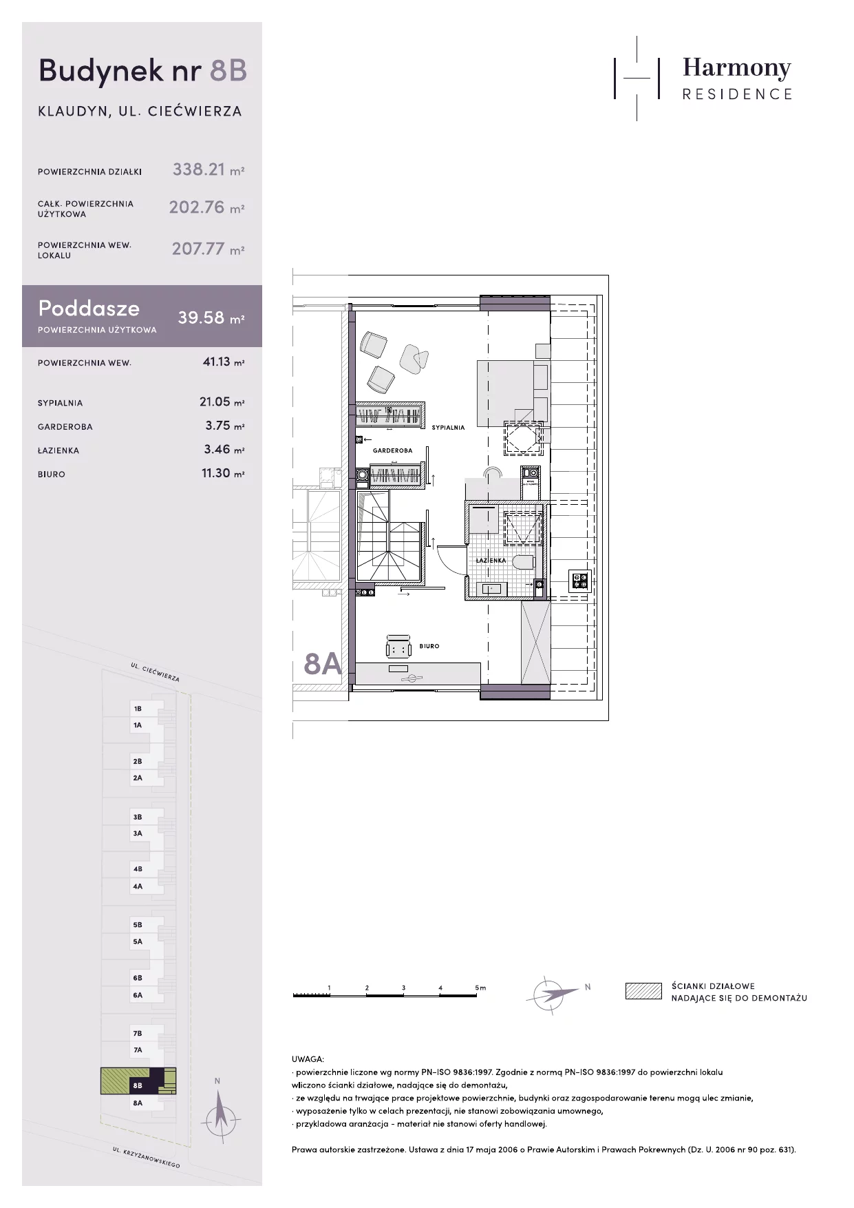 Dom 202,67 m², oferta nr 8B, Harmony Residence, Klaudyn, ul. płk. Krzyżanowskiego