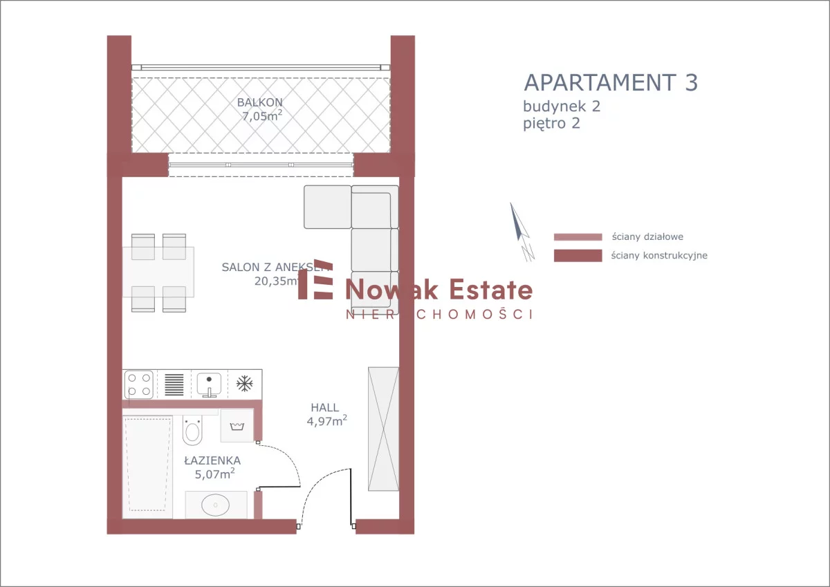 1 pokój, mieszkanie 30,39 m², piętro 2, oferta nr , NEO283627, Bańska Niżna, Papieska