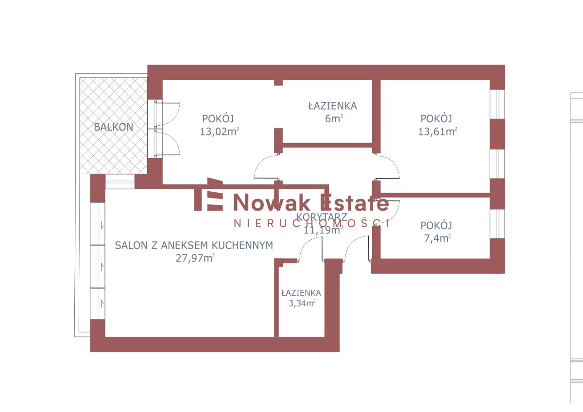3 pokoje, mieszkanie 82,50 m², piętro 2, oferta nr , NEO224504, Skawina, Graniczna