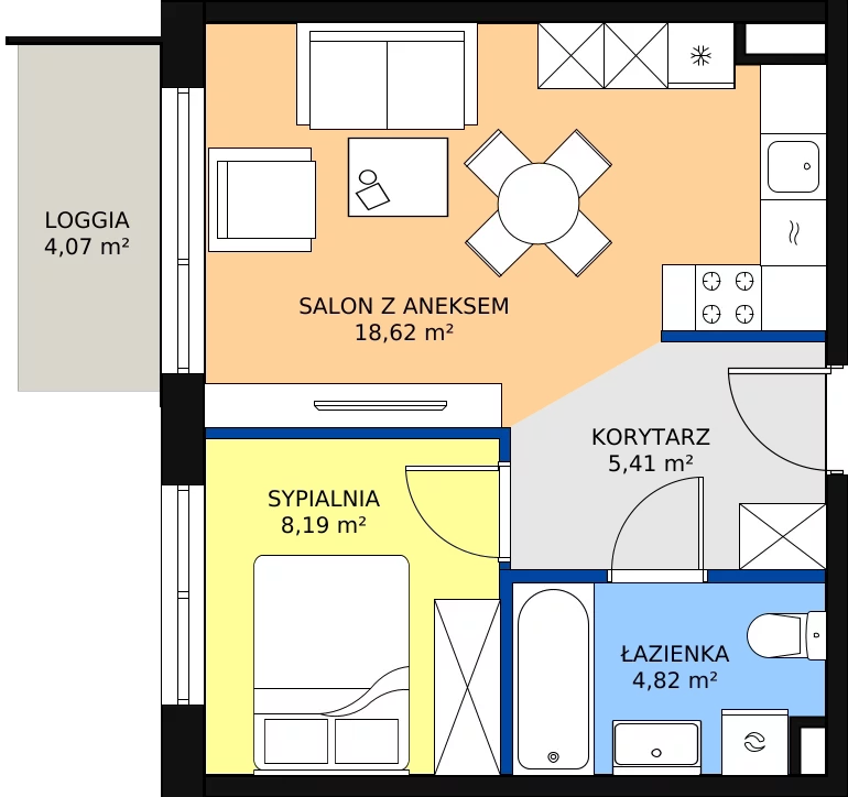 Zalety mieszkania 37.04 m², 73