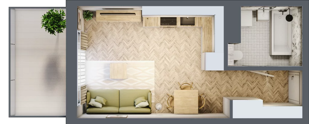 1 pokój, mieszkanie 26,67 m², piętro 4, oferta nr 105, Rezydencja Świerkowa, Radom, Idalin, ul. Świerkowa 47