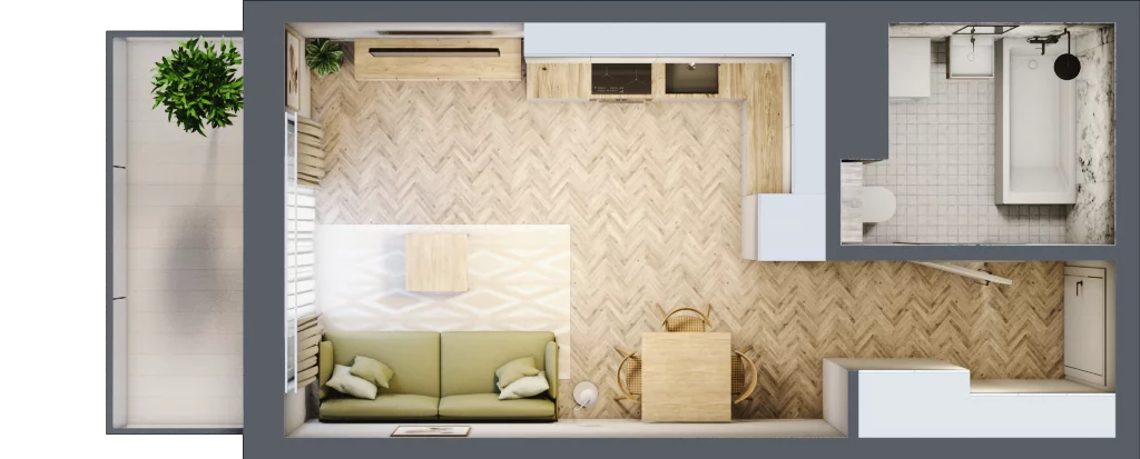 1 pokój, mieszkanie 26,67 m², piętro 5, oferta nr 115, Rezydencja Świerkowa, Radom, Idalin, ul. Świerkowa 47