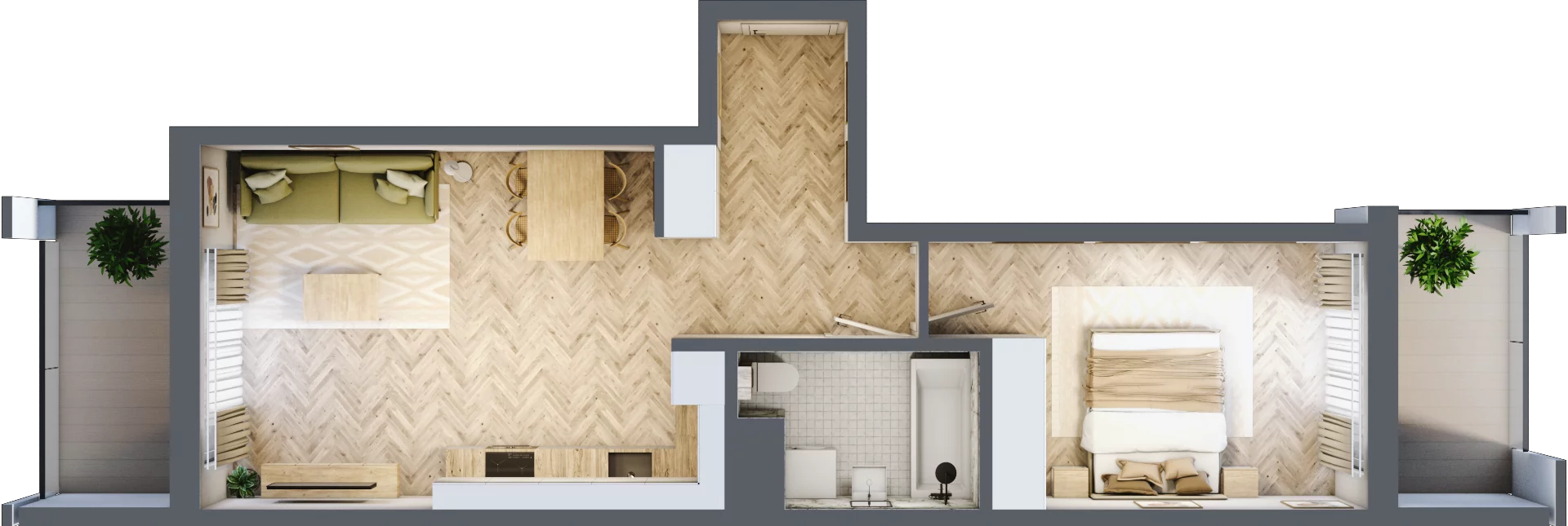 2 pokoje, mieszkanie 48,79 m², piętro 7, oferta nr E87, Panorama Struga, Radom, Śródmieście, ul. Andrzeja Struga 60