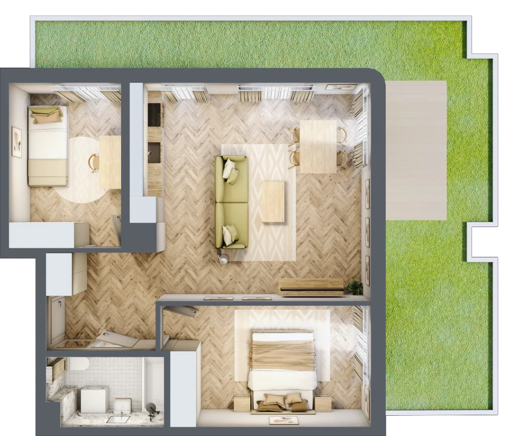 3 pokoje, mieszkanie 60,17 m², parter, oferta nr B6M9, Plaza City, Częstochowa, Częstochówka-Parkitka, ul. Łódzka