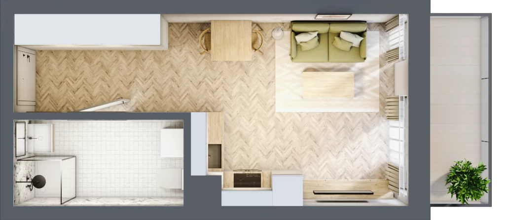 1 pokój, mieszkanie 28,80 m², parter, oferta nr M005, ULTRADOM, Radom, Gołębiów, ul. Gołębiowska