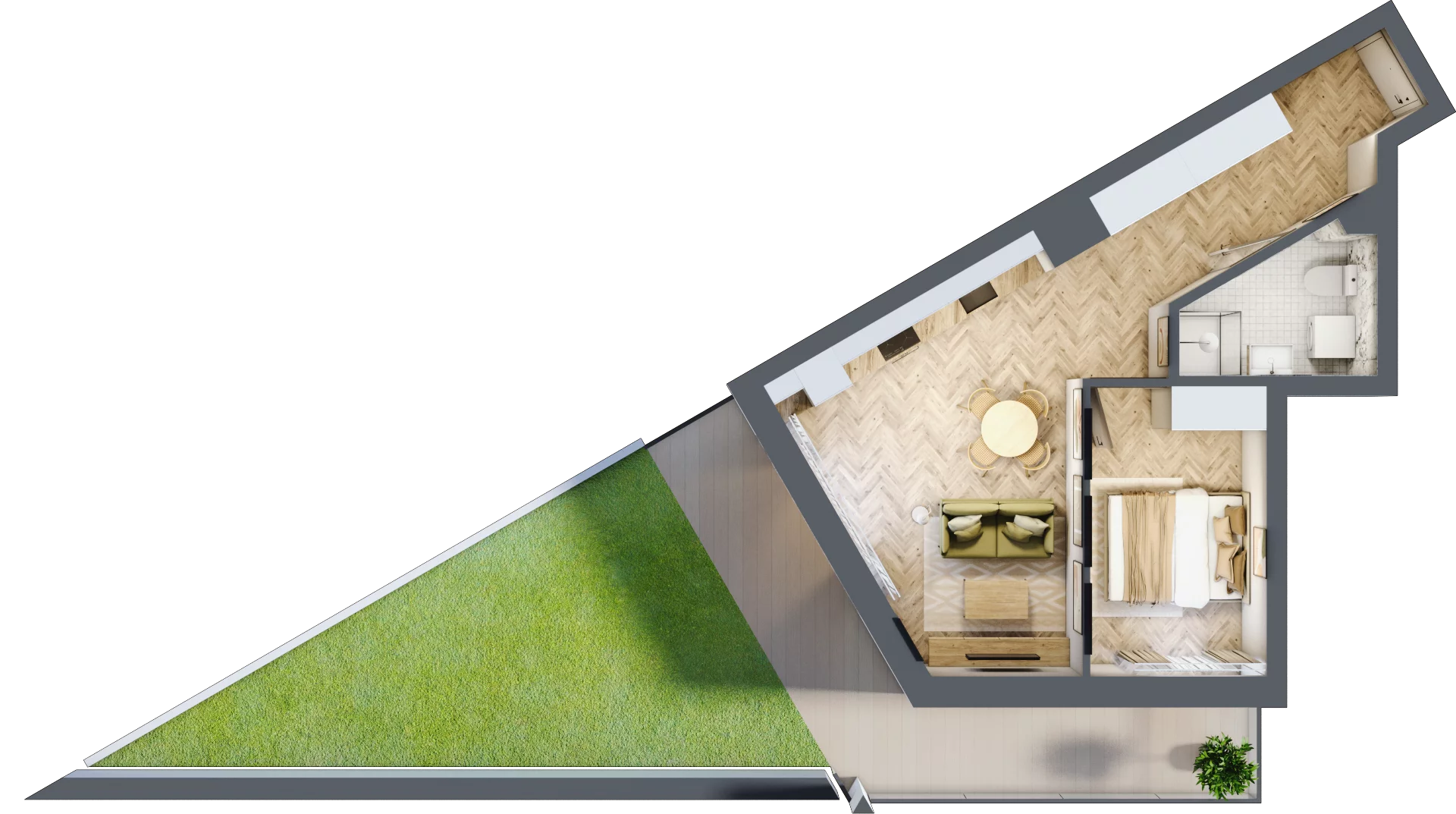 2 pokoje, mieszkanie 42,68 m², parter, oferta nr M017, ULTRADOM, Radom, Gołębiów, ul. Gołębiowska