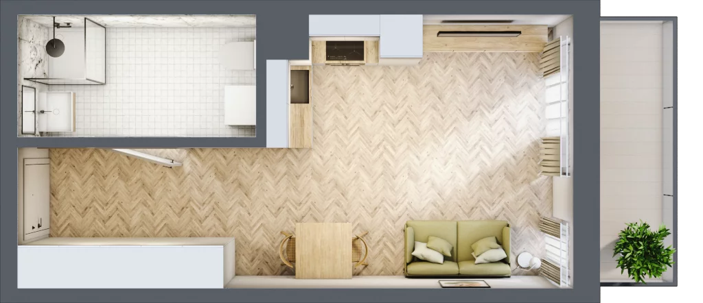 1 pokój, mieszkanie 29,75 m², piętro 3, oferta nr M082, ULTRADOM, Radom, Gołębiów, ul. Gołębiowska