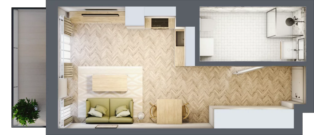 1 pokój, mieszkanie 29,30 m², piętro 4, oferta nr M122, ULTRADOM, Radom, Gołębiów, ul. Gołębiowska