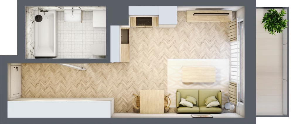 1 pokój, mieszkanie 27,31 m², piętro 4, oferta nr M129, ULTRADOM, Radom, Gołębiów, ul. Gołębiowska