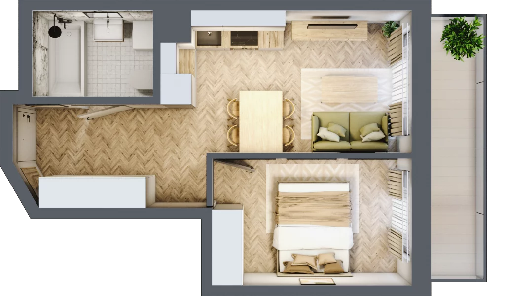 2 pokoje, mieszkanie 34,88 m², piętro 5, oferta nr M149, ULTRADOM, Radom, Gołębiów, ul. Gołębiowska