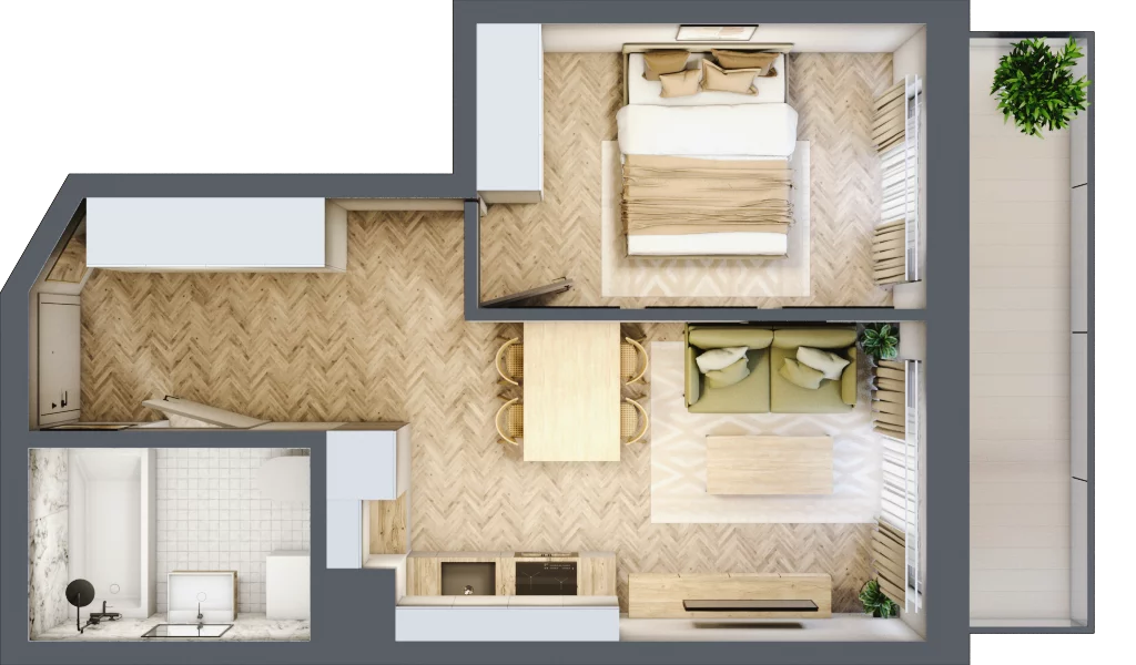 2 pokoje, mieszkanie 35,59 m², piętro 5, oferta nr M155, ULTRADOM, Radom, Gołębiów, ul. Gołębiowska