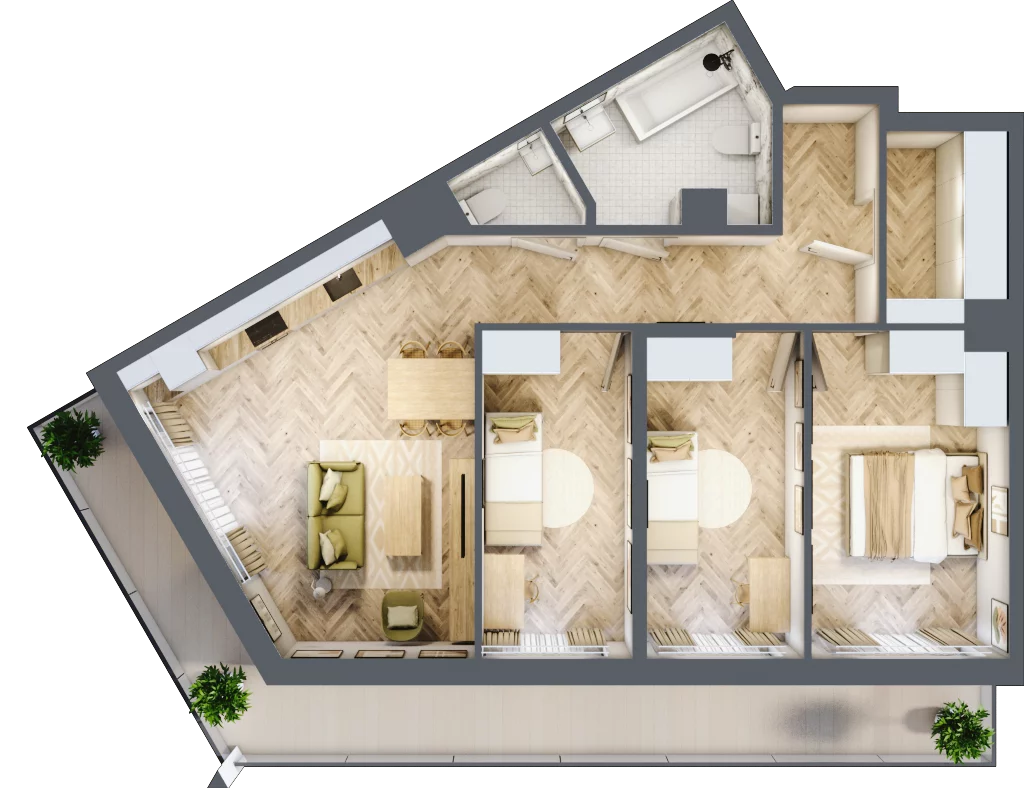 4 pokoje, mieszkanie 79,48 m², piętro 6, oferta nr M174, ULTRADOM, Radom, Gołębiów, ul. Gołębiowska