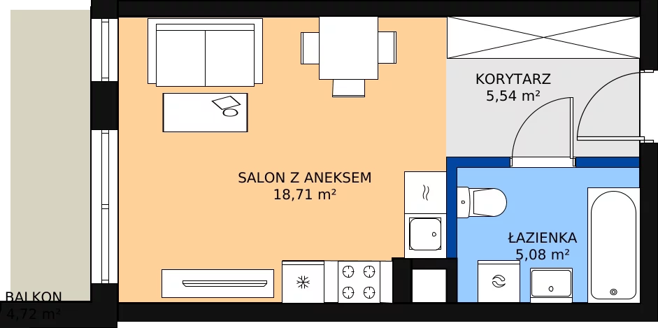 Zalety mieszkania 29.94 m², M181