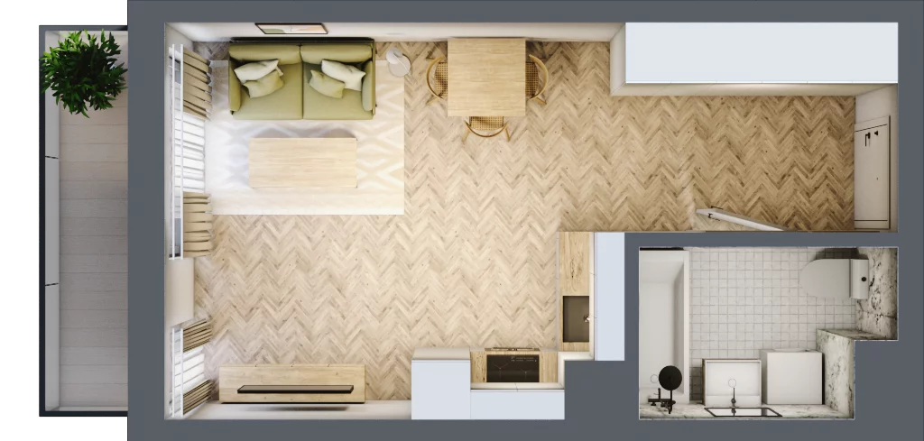 1 pokój, mieszkanie 29,79 m², piętro 6, oferta nr M182, ULTRADOM, Radom, Gołębiów, ul. Gołębiowska