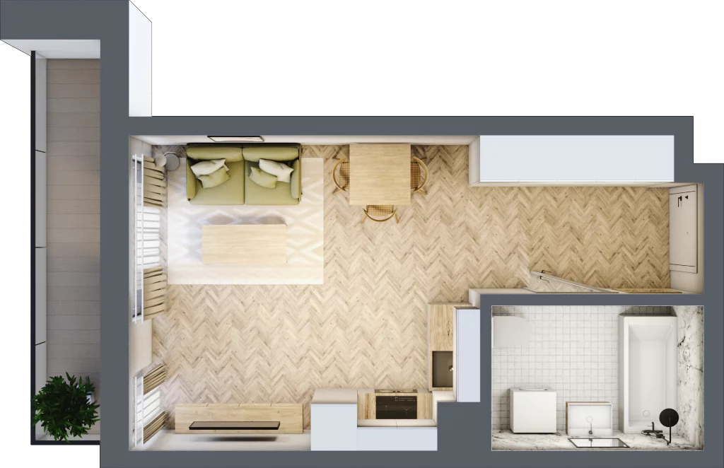 1 pokój, mieszkanie 29,88 m², piętro 6, oferta nr M184, ULTRADOM, Radom, Gołębiów, ul. Gołębiowska