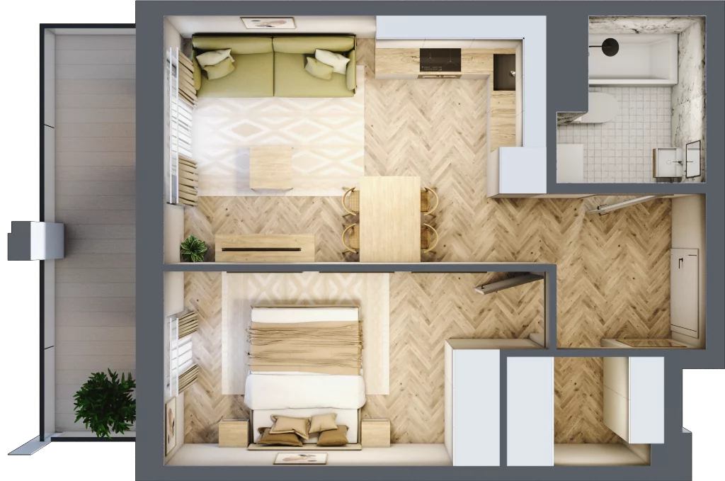 2 pokoje, mieszkanie 38,74 m², parter, oferta nr Budynek 1 Mieszkanie 94, Krakowska Rogatka, Kielce, Centrum, ul. Miodowicza 1