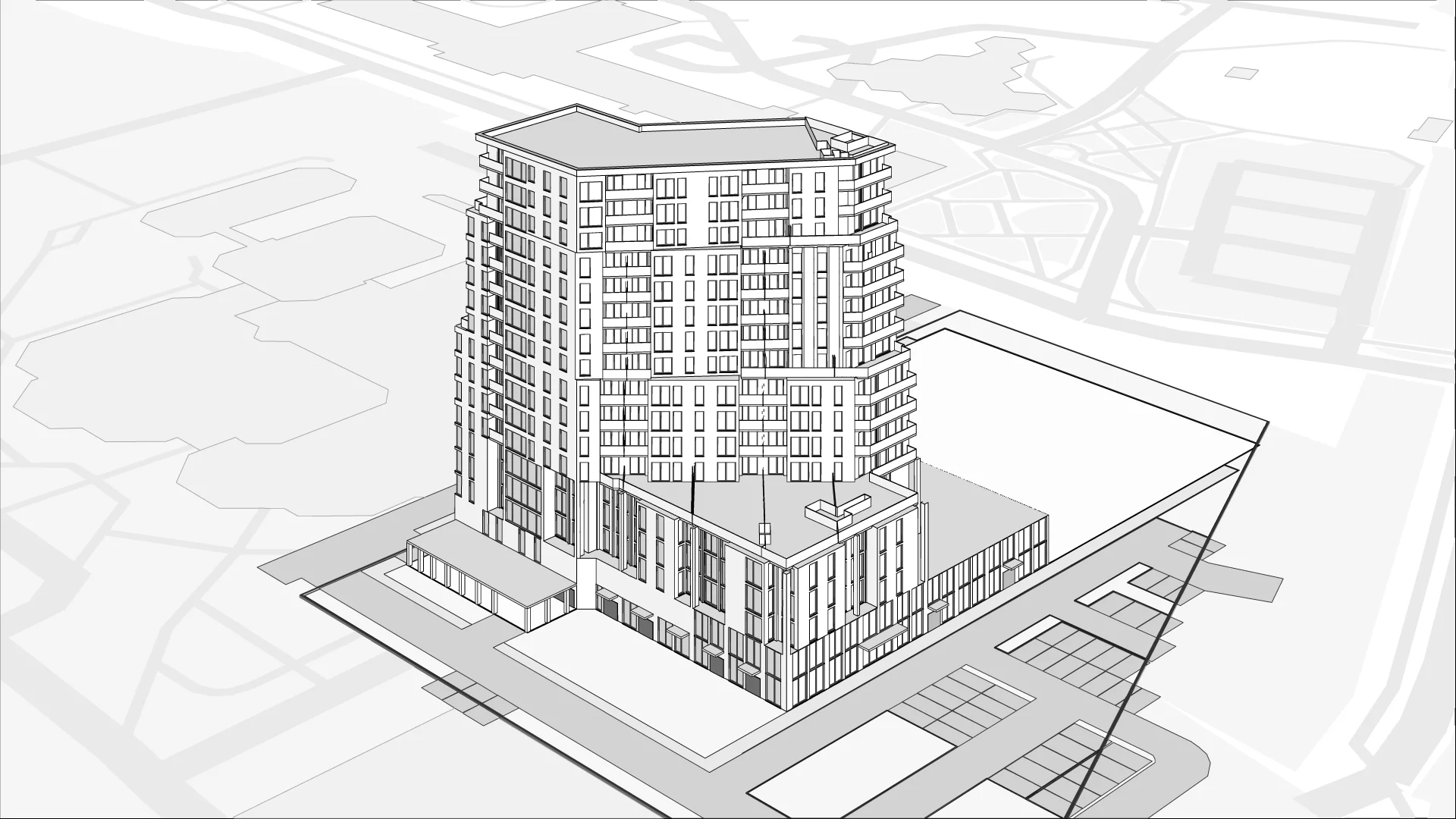 Wirtualna makieta 3D mieszkania 46.12 m², M124